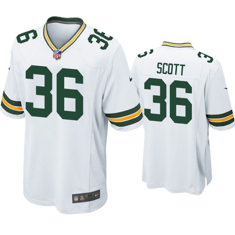 Men Green Bay Packers #36 Vernon Scott Nike White Player Game NFL Jersey